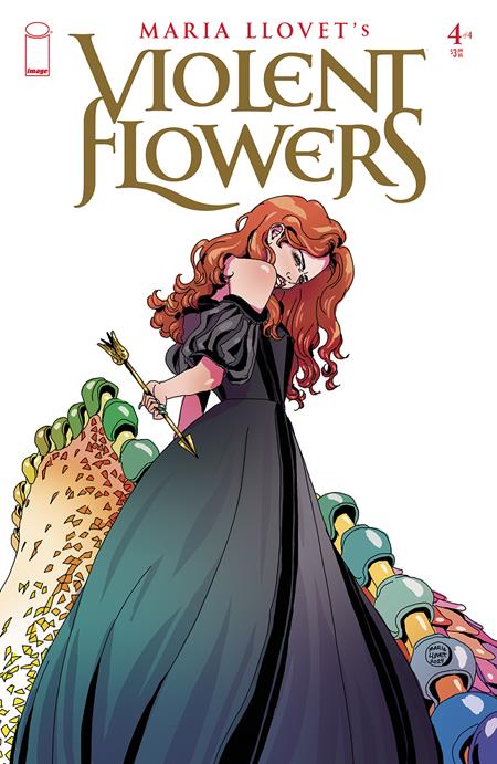 VIOLENT FLOWERS #4 (OF 4) CVR B MARIA LLOVET BLACK DRESS VAR (MR) Image Comics Maria Llovet Maria Llovet Maria Llovet PREORDER