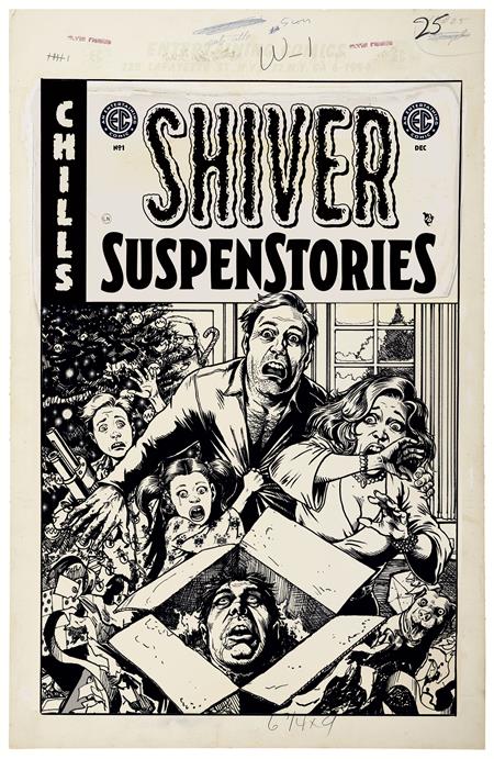 EC SHIVER SUSPENSTORIES #1 (ONE SHOT) CVR D INC 1:20 DARICK ROBERTSON B&W ARTIST EDITION VAR Oni Press Jason Aaron, Bill Elder, Ben H Winters Kano, Bill Elder, Peter Krause Darick Robertson PREORDER