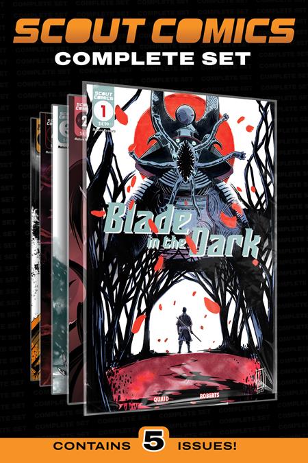 BLADE IN THE DARK VOL 01 COLLECTORS PACK COMPLETE SET (MR) Scout Comics Morgan Quaid Willi Roberts Willi Roberts PREORDER