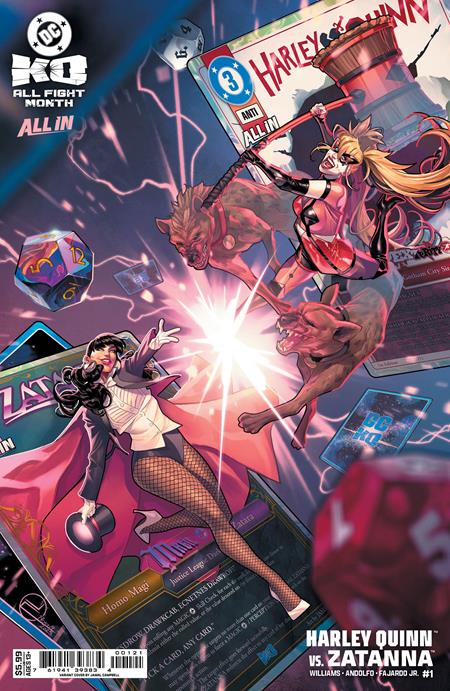 DC K.O. HARLEY QUINN VS ZATANNA #1 (ONE SHOT) CVR C JAMAL CAMPBELL CARD STOCK VAR DC Comics Leah Williams Stephen Byrne Jamal Campbell PREORDER