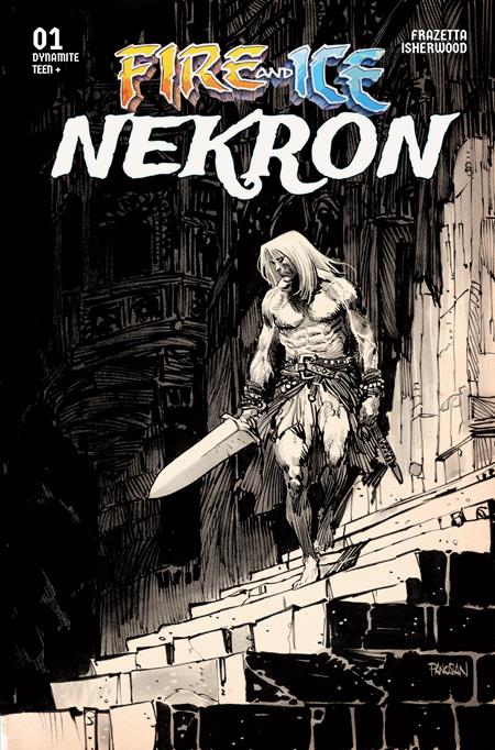Fire And Ice: Nekron 1 Comic Dan Panosian Incentive B&W Variant (1:10) Dynamite Entertainment 2025