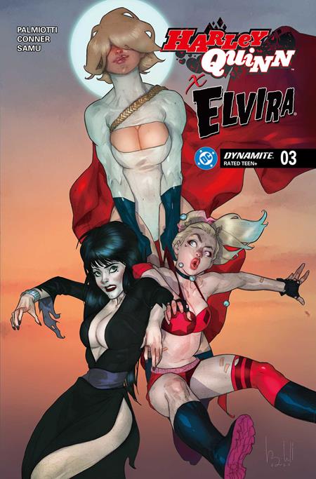 Harley Quinn X Elvira 3 Comic Ben Caldwell Variant Dynamite Entertainment 2025