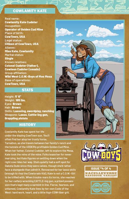 Wild West COW-Boys of Moo Mesa 4 Comic Aj Jothikumar Handbook Variant Oni Press 2026