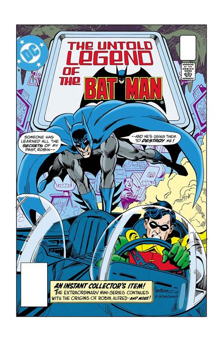 LIMITED EDITION THE UNTOLD LEGEND OF THE BATMAN #1 CVR A JOSE LUIS GARCIA-LOPEZ & DICK GIORDANO DC Comics Len Wein Jim Aparo, John Byrne Jose Luis Garcia-Lopez, Dick Giordano PREORDER