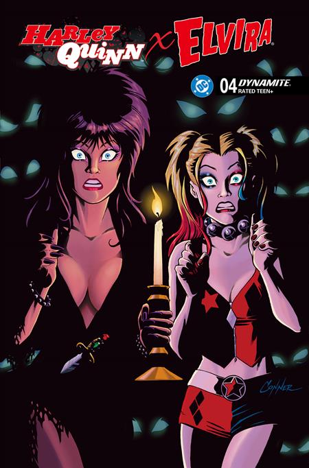 HARLEY QUINN X ELVIRA #4 CVR H INC 1:10 AMANDA CONNER CANDLE VAR DYNAMITE Entertainment Amanda Conner, Jimmy Palmiotti Juan Samu, Amanda Conner Amanda Conner PREORDER