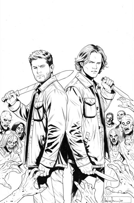 SUPERNATURAL #4 CVR H INC 1:15 ANDREA BROCCARDO LINE ART VIRGIN VAR DYNAMITE Entertainment Greg Pak Eder Messias Andrea Broccardo PREORDER