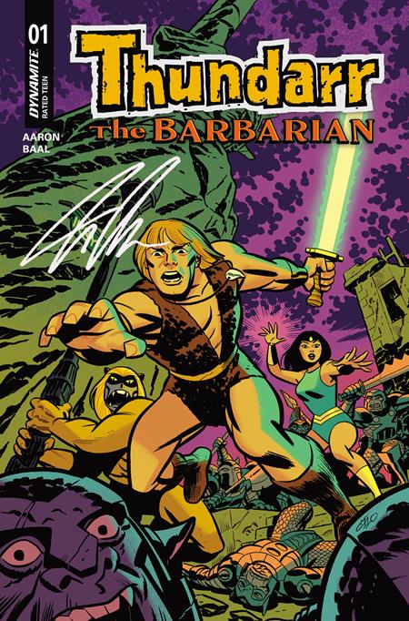 THUNDARR THE BARBARIAN #1 CVR S INC 1:100 MICHAEL CHO SIGNED BY JASON AARON VAR DYNAMITE Entertainment Jason Aaron Kewber Baal Michael Cho PREORDER