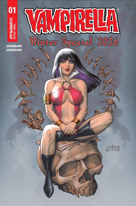 VAMPIRELLA WINTER SPECIAL 2026 #1 (ONE SHOT) CVR B JOSEPH MICHAEL LINSNER VAR DYNAMITE Entertainment Liam Johnson Jordan Michael Johnson Joseph Michael Linsner PREORDER
