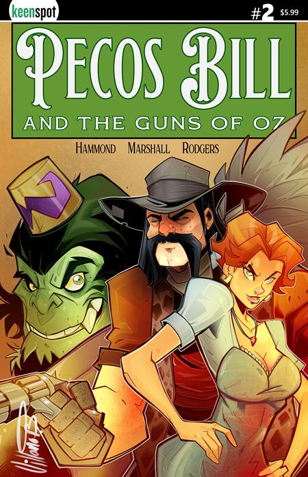 PECOS BILL & THE GUNS OF OZ #2 CVR B VILLANO VAR (MR) Ex Posse Holdings J Hammond Erick Marshall Villano PREORDER