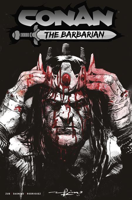 CONAN THE BARBARIAN #28 CVR F GERARDO ZAFFINO BW BLOOD VAR (MR) Titan Comics Jim Zub Fernando Dagnino Gerardo Zaffino PREORDER