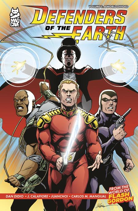 DEFENDERS OF THE EARTH TP VOL 01 A WORLD DIVIDED Mad Cave Studios Dan DiDio Jim Calafiore Jim Calafiore PREORDER