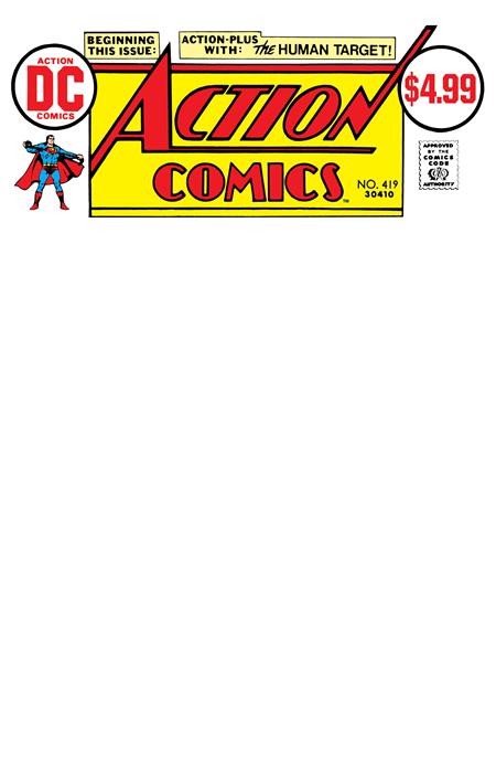Action Comics, Vol. 1 419 Comic Facsimile Blank Variant DC Comics 2026
