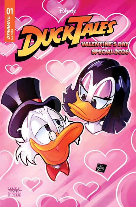DUCKTALES VALENTINES DAY SPECIAL 2026 #1 (ONE SHOT) CVR B CIRO CANGIALOSI VAR DYNAMITE Entertainment Connor Ratliff, James III Libero Ermetti Ciro Cangialosi PREORDER