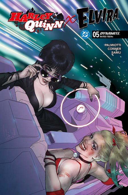 HARLEY QUINN X ELVIRA #5 CVR D BEN CALDWELL VAR DYNAMITE Entertainment Amanda Conner, Jimmy Palmiotti Juan Samu, Amanda Conner Ben Caldwell PREORDER