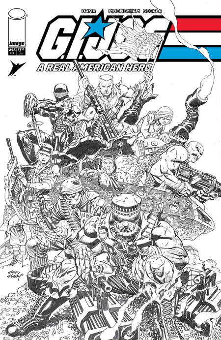 GI JOE A REAL AMERICAN HERO #325 CVR B ANDY KUBERT B&W VAR Image Comics Larry Hama Chris Mooneyham, Francesco Segala Andy Kubert PREORDER