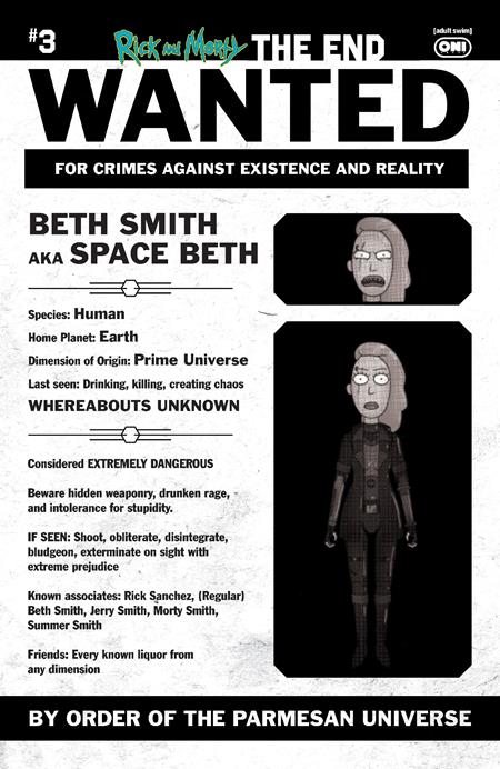 RICK AND MORTY THE END #3 (OF 6) CVR C INC 1:10 PHIL MURPHY MOST WANTED VAR Oni Press Daniel Kibblesmith Jarrett Williams Phil Murphy PREORDER