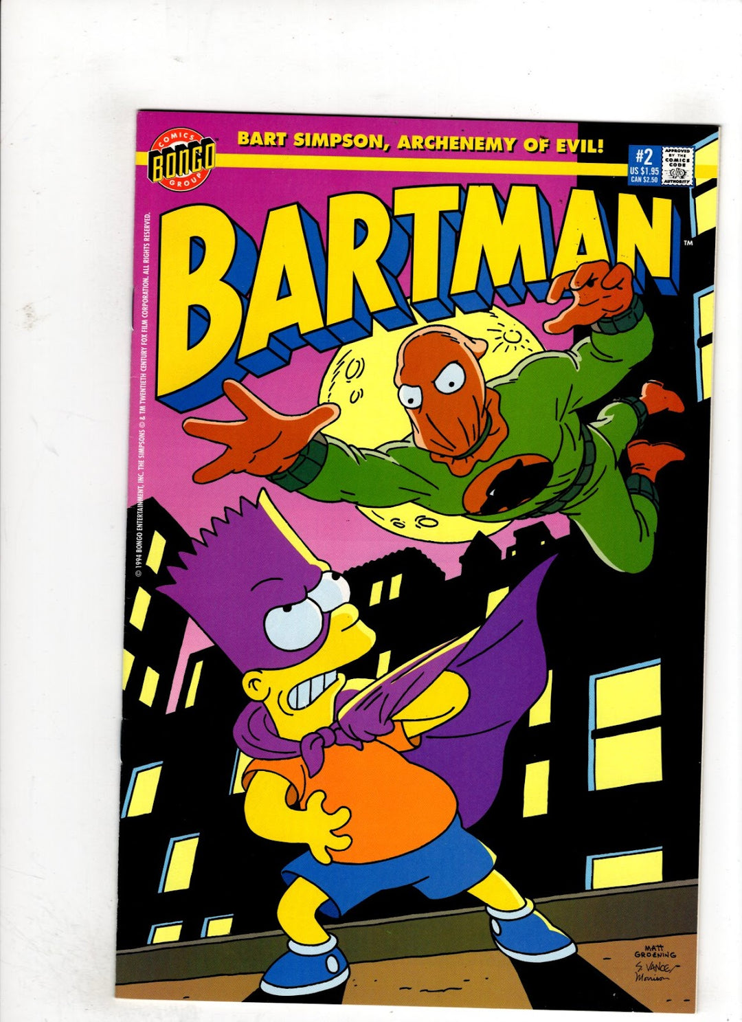 Bartman #2 (1994) Bongo Comics comics online in Toronto – Knowhere
