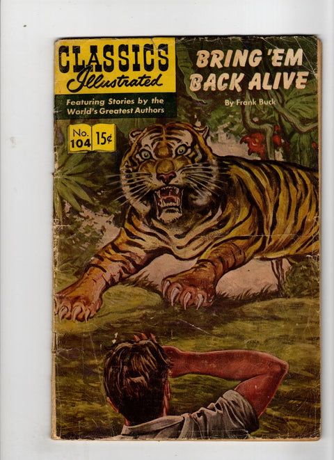 Classics Illustrated #104 (1953) Bring 'Em Back Alive   Bring 'Em Back Alive  Buy & Sell Comics Online Comic Shop Toronto Canada