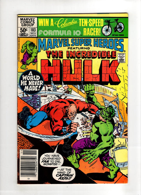 Marvel Super-Heroes, Vol. 1 #103 (1981) Newsstand Edition  Newsstand Edition  Buy & Sell Comics Online Comic Shop Toronto Canada
