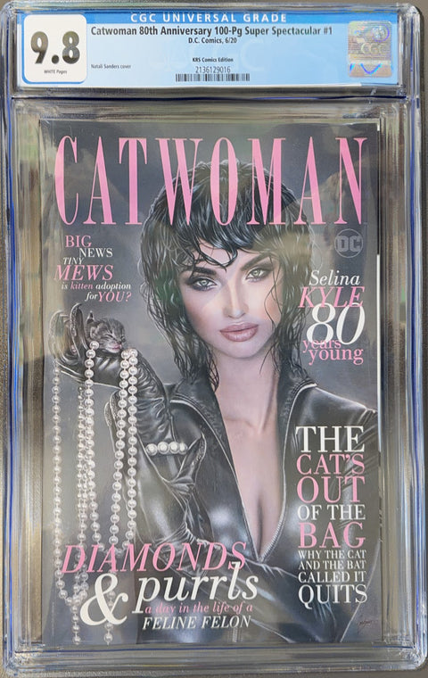 Catwoman: 80th Anniversary 100-Page Super Spectacular #1 (CGC 9.8) (2020)  M Natali Sanders Variant A  Buy & Sell Comics Online Comic Shop Toronto Canada