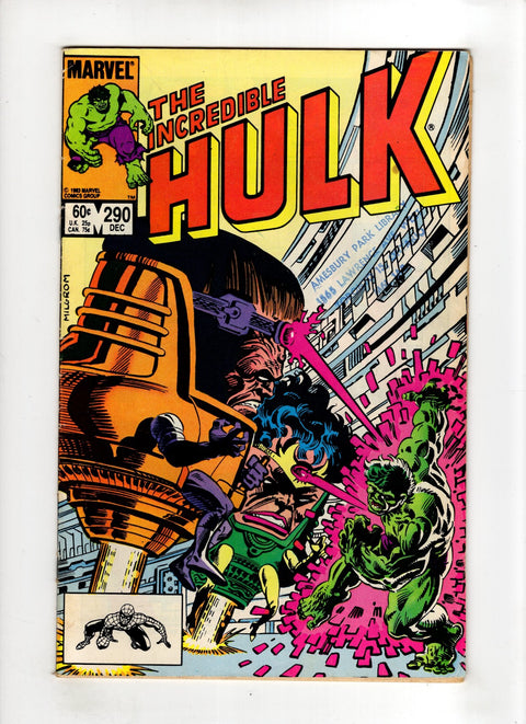 The Incredible Hulk, Vol. 1 #290 (1983) Stamp on cover  Stamp on cover  Buy & Sell Comics Online Comic Shop Toronto Canada