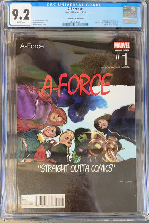 A-Force, Vol. 2 #1 (CGC 9.2) (2015)  C Adam Hughes Hip-Hop Variant Cover  Buy & Sell Comics Online Comic Shop Toronto Canada