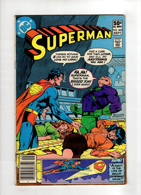 Superman, Vol. 1 #363 (1981) Newsstand Edition  Newsstand Edition  Buy & Sell Comics Online Comic Shop Toronto Canada