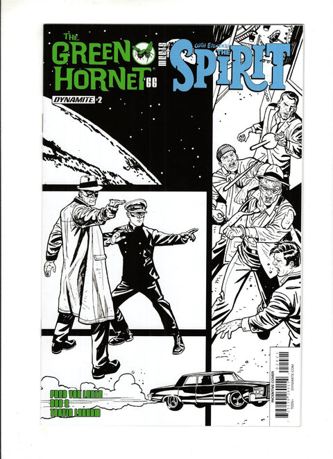 The Green Hornet '66 Meets The Spirit #2 (Cvr B) (2017) Ty Templeton B&W Incentive  B Ty Templeton B&W Incentive  Buy & Sell Comics Online Comic Shop Toronto Canada