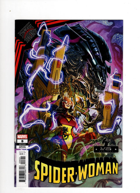 Spider-Woman, Vol. 7 #8 (Cvr B) (2021) Variant Javier Garron Marvel vs Alien  B Variant Javier Garron Marvel vs Alien  Buy & Sell Comics Online Comic Shop Toronto Canada
