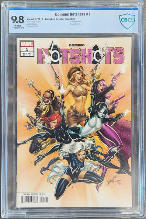 Domino: Hotshots #1 (CBCS 9.8) (2019)  B J. Scott Campbell Incentive Variant (1:50)  Buy & Sell Comics Online Comic Shop Toronto Canada