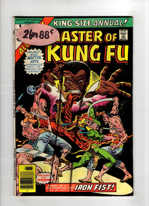 Master of Kung Fu: Annual #1 (1976) Pen mark on front cover | Sticker on cover  Pen mark on front cover | Sticker on cover  Buy & Sell Comics Online Comic Shop Toronto Canada