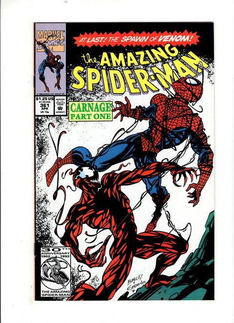 The Amazing Spider-Man, Vol. 1 #361 (1992) 1st Carnage   1st Carnage  Buy & Sell Comics Online Comic Shop Toronto Canada