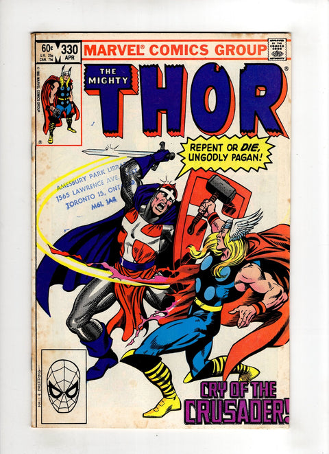 Thor, Vol. 1 #330 (1983) Stamp on cover  Stamp on cover  Buy & Sell Comics Online Comic Shop Toronto Canada