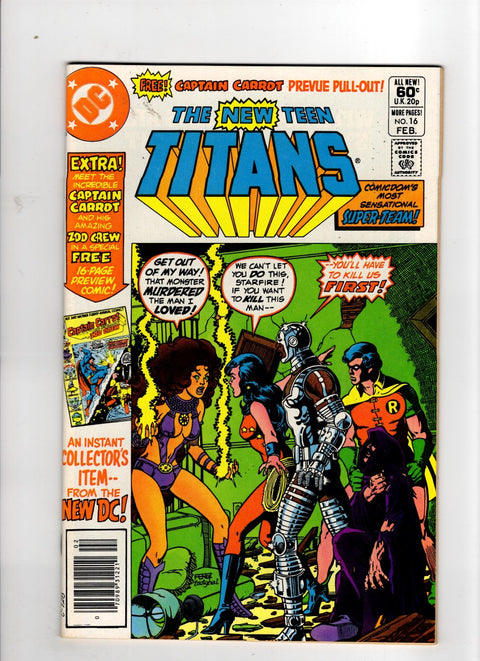 The New Teen Titans, Vol. 1 #16 (1982) 1st Captain Carrot   1st Captain Carrot  Buy & Sell Comics Online Comic Shop Toronto Canada