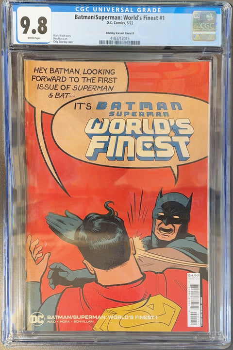 Batman / Superman: World's Finest, Vol. 2 #1 (CGC 9.8) (2022)  C Chip Zdarsky Incentive Batman Slap Variant (1:25)  Buy & Sell Comics Online Comic Shop Toronto Canada