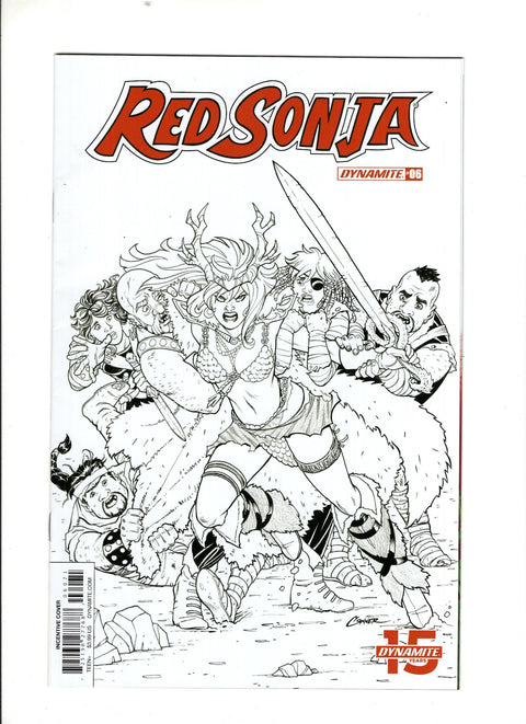 Red Sonja, Vol. 5 (Dynamite Entertainment) #6 (Cvr G) (2019) Incentive Amanda Conner Black & White Variant  G Incentive Amanda Conner Black & White Variant  Buy & Sell Comics Online Comic Shop Toronto Canada