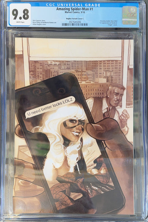 The Amazing Spider-Man, Vol. 5 #1 (CGC 9.8) (2018)  T Adam Hughes Exclusive Sepia Variant  Buy & Sell Comics Online Comic Shop Toronto Canada