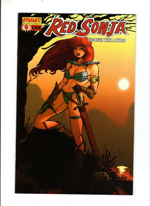 Red Sonja, Vol. 1 (Dynamite Entertainment) #4 (Cvr E) (2005) DFE Marc Silvestri Blue Foil Edition 1 of 1500 Limited  E DFE Marc Silvestri Blue Foil Edition 1 of 1500 Limited  Buy & Sell Comics Online Comic Shop Toronto Canada