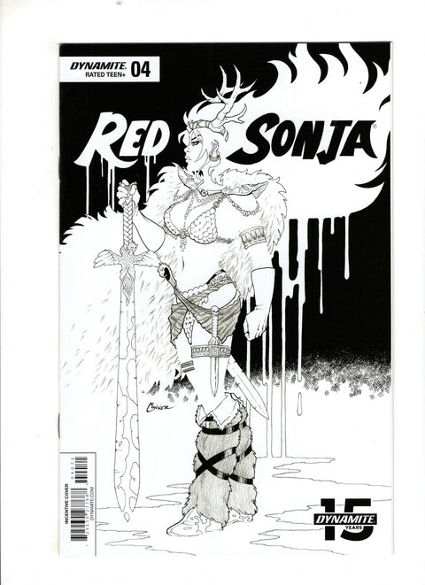 Red Sonja, Vol. 5 (Dynamite Entertainment) #4 (Cvr G) (2019) 20 Copy Conner B&w Incentive  G 20 Copy Conner B&w Incentive  Buy & Sell Comics Online Comic Shop Toronto Canada