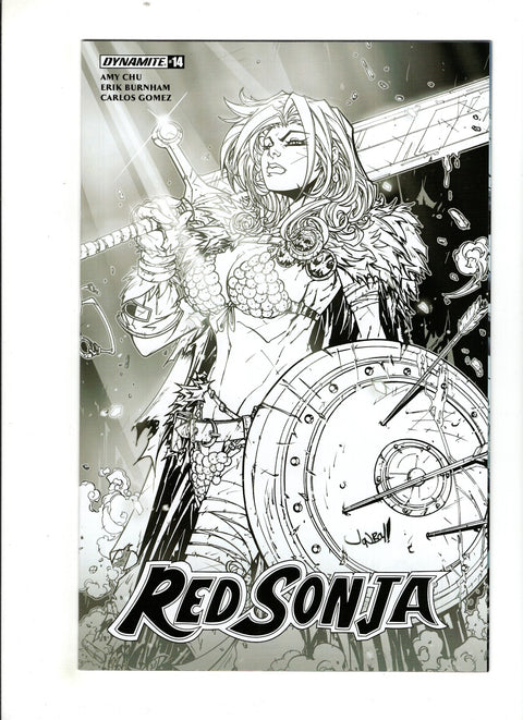 Red Sonja, Vol. 4 (Dynamite Entertainment) #14 (Cvr F) (2018) Incentive Jonboy Meyers B&W  F Incentive Jonboy Meyers B&W  Buy & Sell Comics Online Comic Shop Toronto Canada