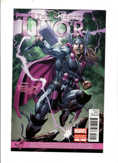 The Mighty Thor, Vol. 1 #21 (Cvr B) (2012) Mike Perkins Susan G. Komen for the Cure Variant  B Mike Perkins Susan G. Komen for the Cure Variant  Buy & Sell Comics Online Comic Shop Toronto Canada