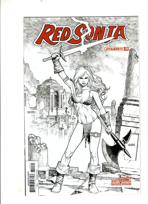 Red Sonja, Vol. 4 (Dynamite Entertainment) #21 (Cvr F) (2018) Incentive Sean Chen B&W  F Incentive Sean Chen B&W  Buy & Sell Comics Online Comic Shop Toronto Canada