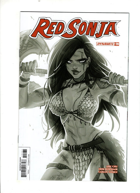 Red Sonja, Vol. 4 (Dynamite Entertainment) #20 (Cvr F) (2018) Incentive Babs Tarr B&W  F Incentive Babs Tarr B&W  Buy & Sell Comics Online Comic Shop Toronto Canada