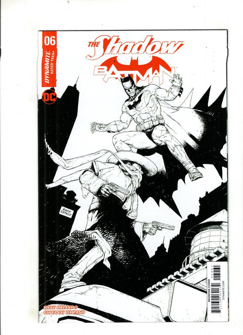 The Shadow / Batman #6 (Cvr F) (2018) Incentive Raffaele Ienco Black & White  F Incentive Raffaele Ienco Black & White  Buy & Sell Comics Online Comic Shop Toronto Canada
