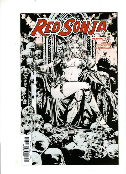 Red Sonja, Vol. 4 (Dynamite Entertainment) #18 (Cvr F) (2018) Gomez B&W Incentive  F Gomez B&W Incentive  Buy & Sell Comics Online Comic Shop Toronto Canada