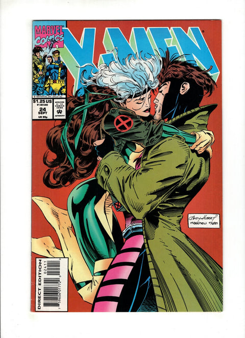 X-Men, Vol. 1 #24 (1993) Rogue & Gambit Kiss   Rogue & Gambit Kiss  Buy & Sell Comics Online Comic Shop Toronto Canada