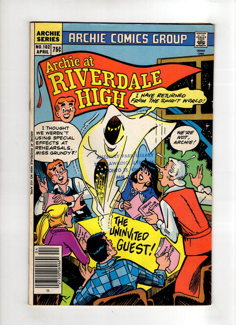 Archie at Riverdale High #102 (1985) Stamp on cover  Stamp on cover  Buy & Sell Comics Online Comic Shop Toronto Canada