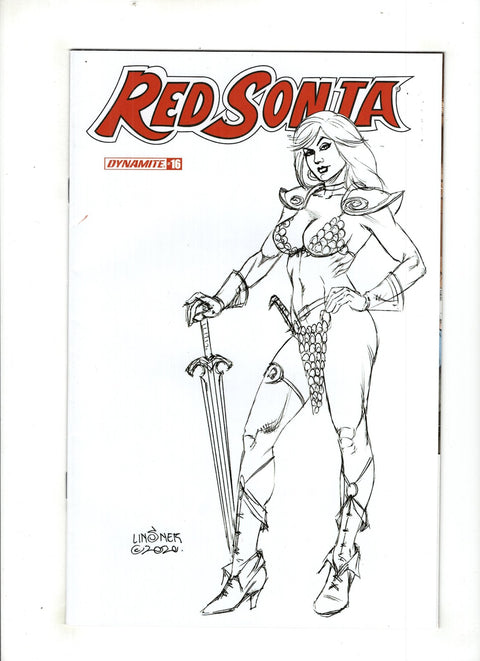 Red Sonja, Vol. 5 (Dynamite Entertainment) #16 (Cvr G) (2020) 20 Copy Linsner B&w Incentive  G 20 Copy Linsner B&w Incentive  Buy & Sell Comics Online Comic Shop Toronto Canada