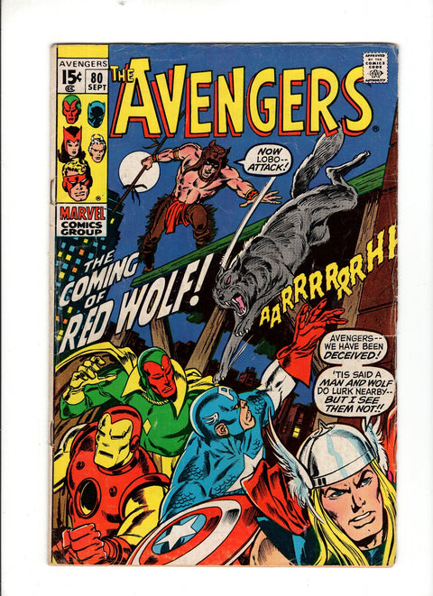 The Avengers, Vol. 1 #80 (Cvr A) (1970) 1st Red Wolf  A 1st Red Wolf  Buy & Sell Comics Online Comic Shop Toronto Canada