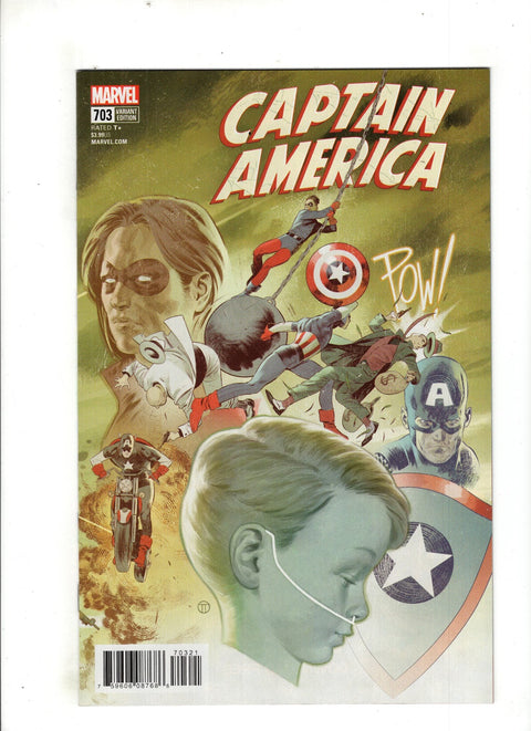 Captain America, Vol. 1 #703 (Cvr B) (2018) Variant Julian Totino Tedesco Connecting  B Variant Julian Totino Tedesco Connecting  Buy & Sell Comics Online Comic Shop Toronto Canada